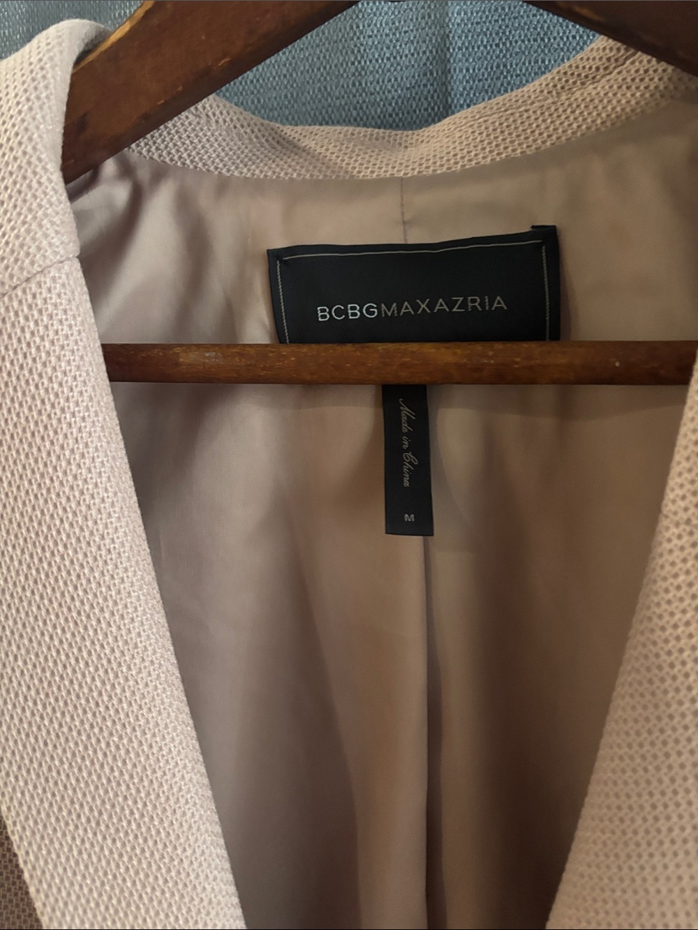 BCBGMaxAzria Dusty Blush Pink Single-Button Tailored Blazer - Picture 2 of 2